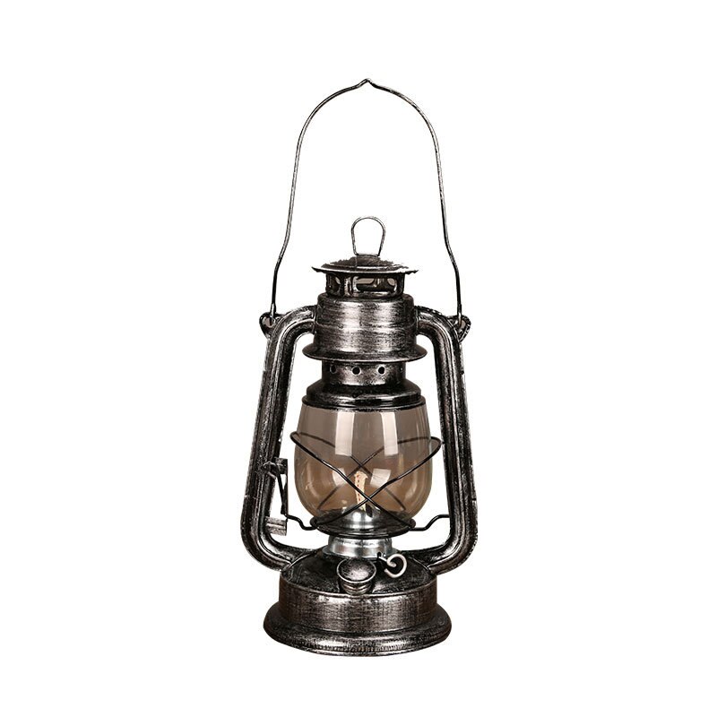 25cm rétro classique kérosène lampe Camping lumière Portable Bronze couleur huile lampe Vintage Photo accessoires en plein air Camping lumières