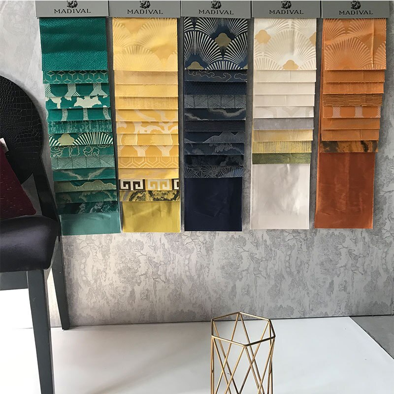 MYLB Satin Fabric Chinese style Retro Upholstery Fabric Blue Pillow cushion fabric for Sofa curtain cloth 100*145cm