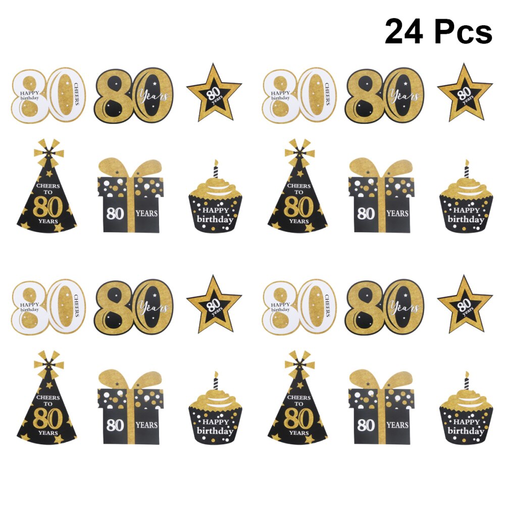 24pcs Birthday Party Photo Props Hand Hold Photo Props Funny Party Decorative Photo Props (30 Years Old): Picture 6