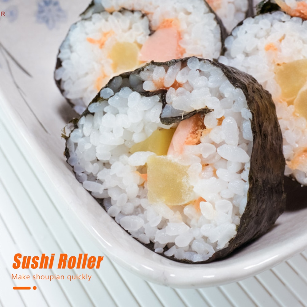 Portable Household DIY Sushi Maker Washable Reusable Sushi Roll Mold Mat DIY Japanese Food Rolling Rice Rolling Maker Roll Pad