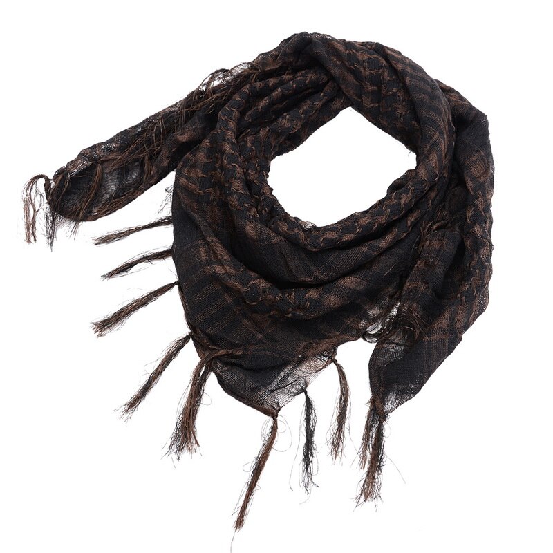 Écharpe pied de poule arabe pour femmes, longue en cachemire, épais et doux et avec pompon, à la , blanc et noir, collection: Rose