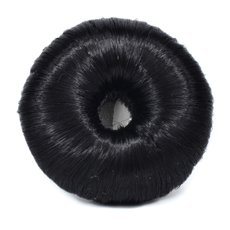 Synthetic Hair Accessory Chignon Meatball Head Donut Chignon Hair piece Bun: Black