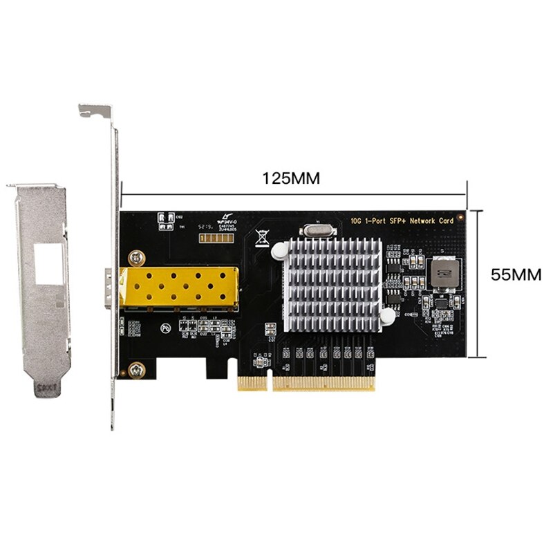 10 Gbps Network Card Single Port SFP Fiber Optic PCI Express Slot Server Network Adapter with 82599 Chipset