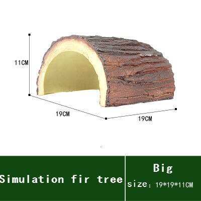 Reptiltillbehör simulering bark dodge grotta harts material träd hål fångstlåda landskapsarkitektur ödla vaktar palatsboet: Mörkbrun