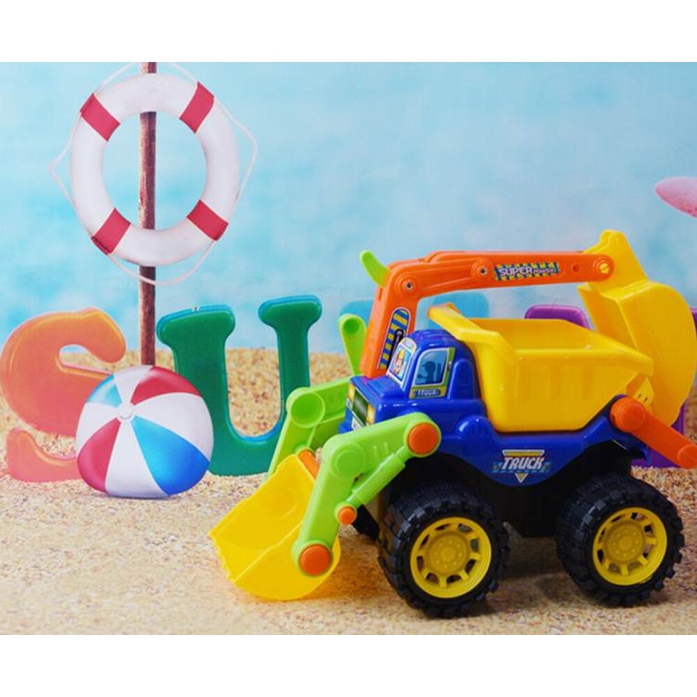 Vehículos coche de playa de arena de ingeniería camión excavadora rastreador juguetes inertia simulación excavadora jugar vertedero para niños gran