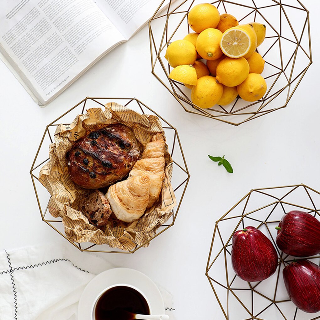 Fruitmand, container, schaal, ron mesh, geweven fruitmand, keukenblad, fruitschaal, decoratieve groentehouder