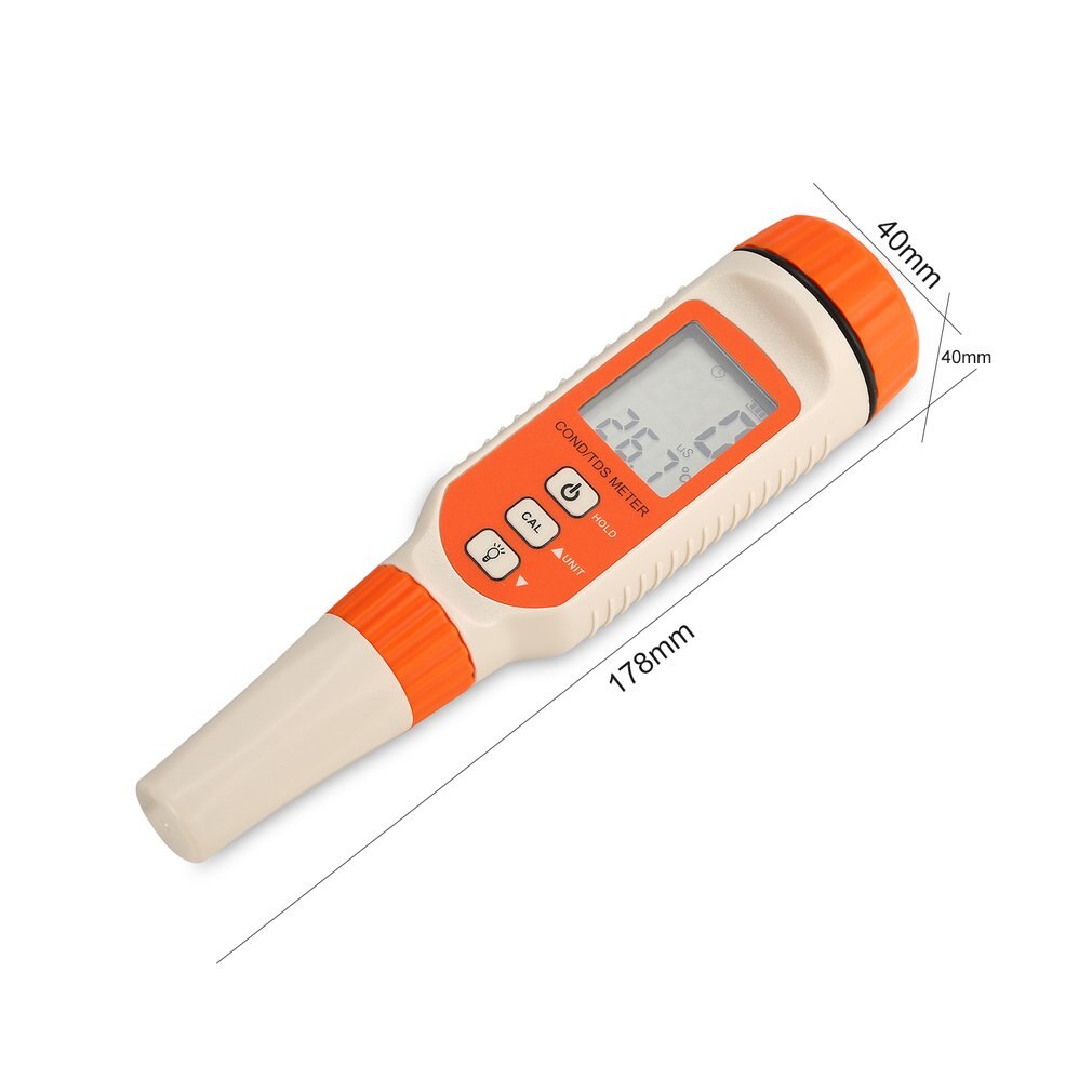 SMART SENSOR 3 in 1 Water Analyzer Conductivity Monitor Digital LCD Backlight EC TDS TEMP Meter Aquarium Measurement