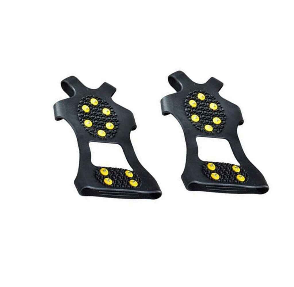 Ijs Sneeuw Schoen Rubber Spikes Antislip 10-Stud Stijgijzers Stretch Schoeisel Ice Gripper Winter Schoenen Laarzen Lopen Vissen gereedschap