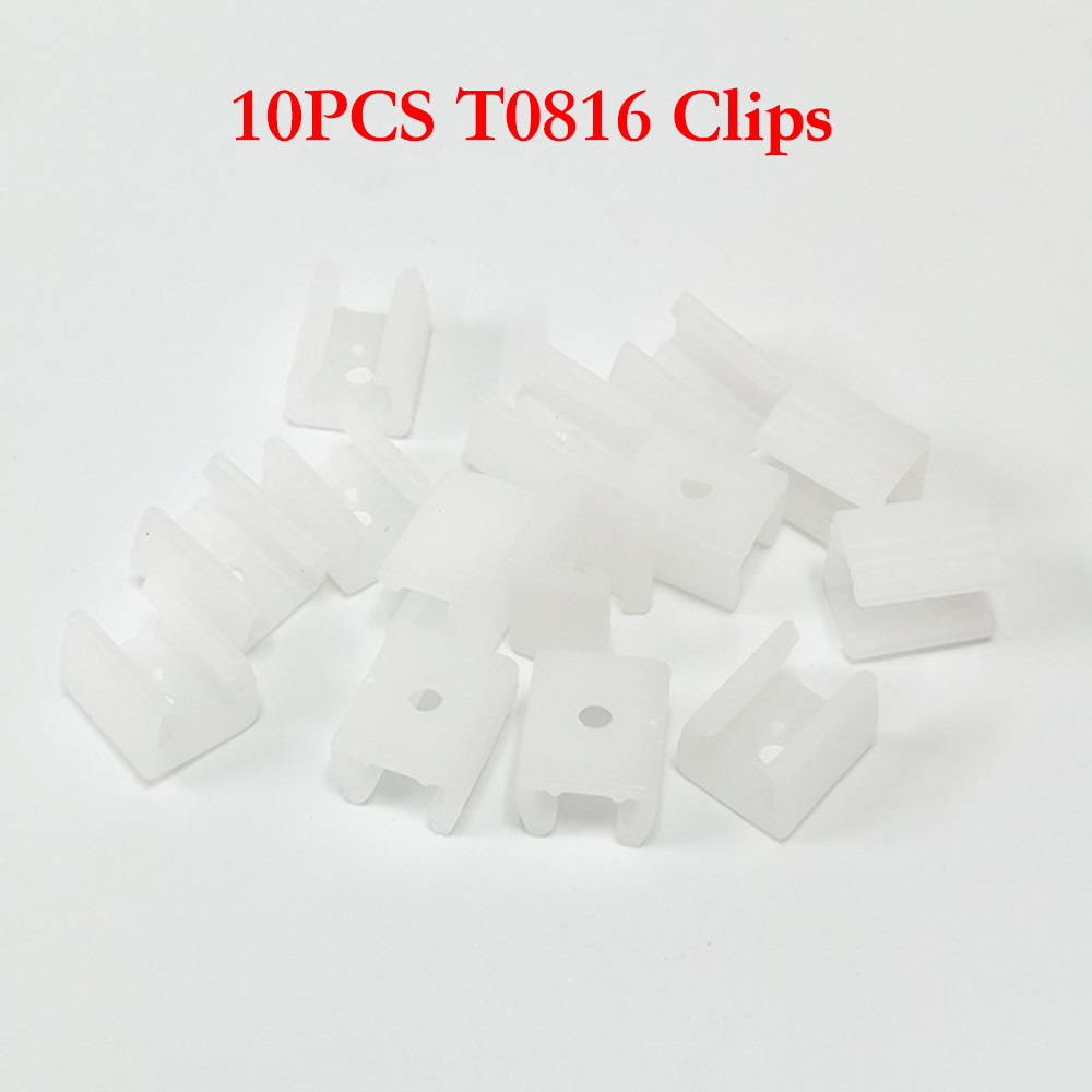 Neon Strip 6x12mm / 8x16mm Clip LED Fixing ABS Plastic Mounting Clips 5V 12V 24V Waterproof LED Strip Neon Light Buckles Clamp: 10PCS 8x16mm