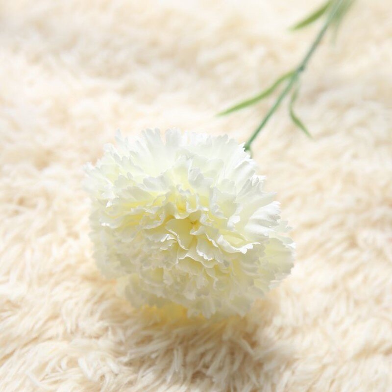 Enkele Tak 1 Head Kunstbloemen Zijde Anjer Rode Nep Bloemen Tak Home Decor Moeder \ 'S Dag Leraren \ 'Dag