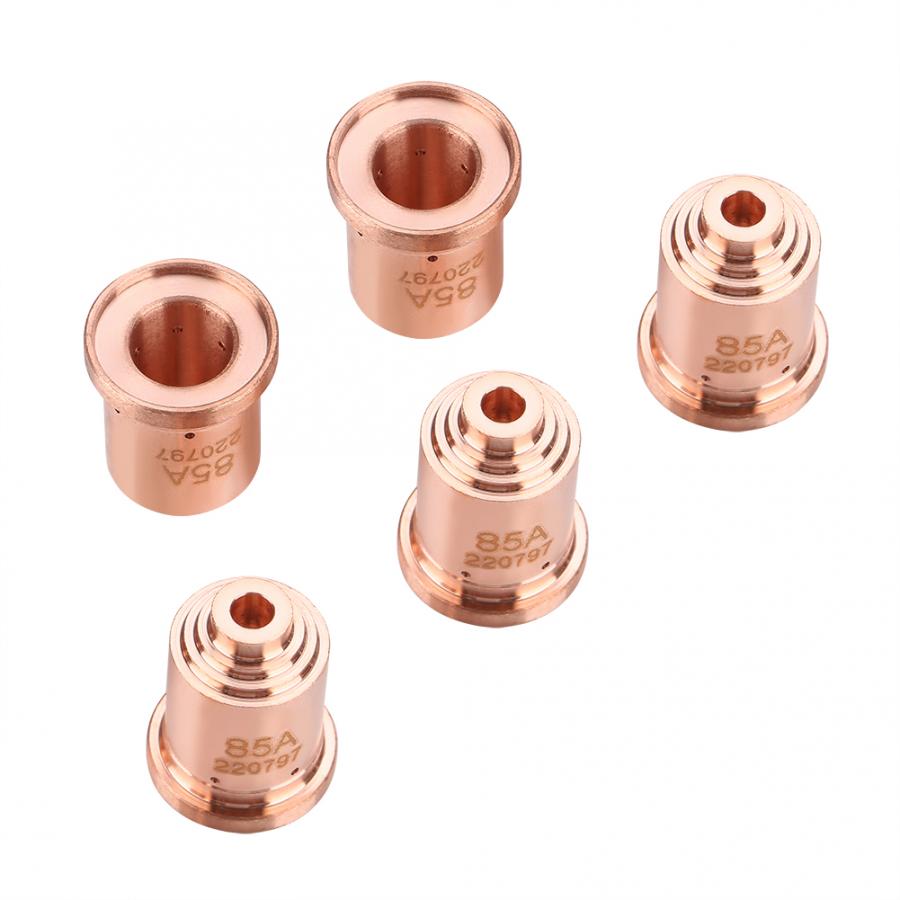 5Pcs 85A Plasma Cutter Nozzle Tips 220797 Fit for MAX85 Plasma Cutting Torch Consumable Plasma Torch Nozzle