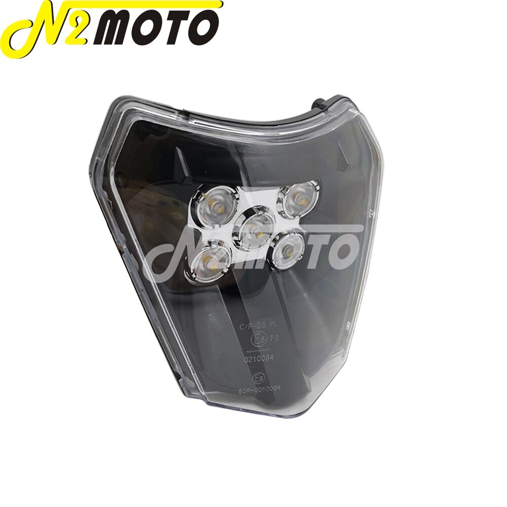 Led 12v 30w dual sport dirt naked bike headlight replacement emark  e8 front lampe head light assembly for ktm 250 300 450 six day