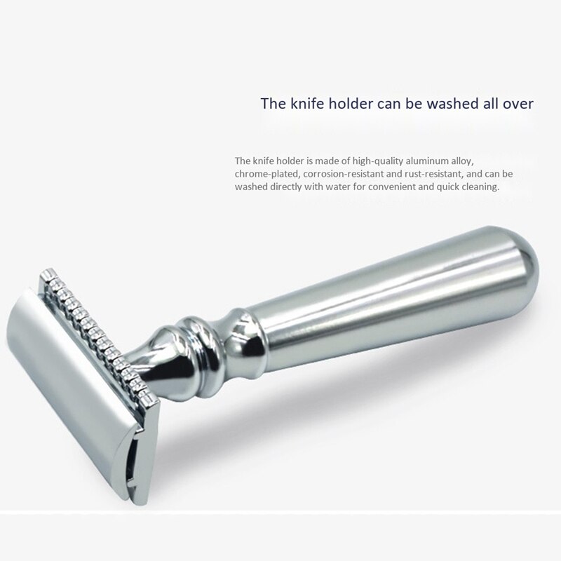 Adjustable Shaving Razor Double Edge Alloy Manual Handle Shaver Men Face Razor Shave Tool Kit