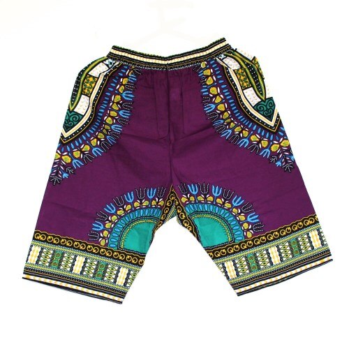African Traditional Print Cotton Dashiki Short Men's African Beach short