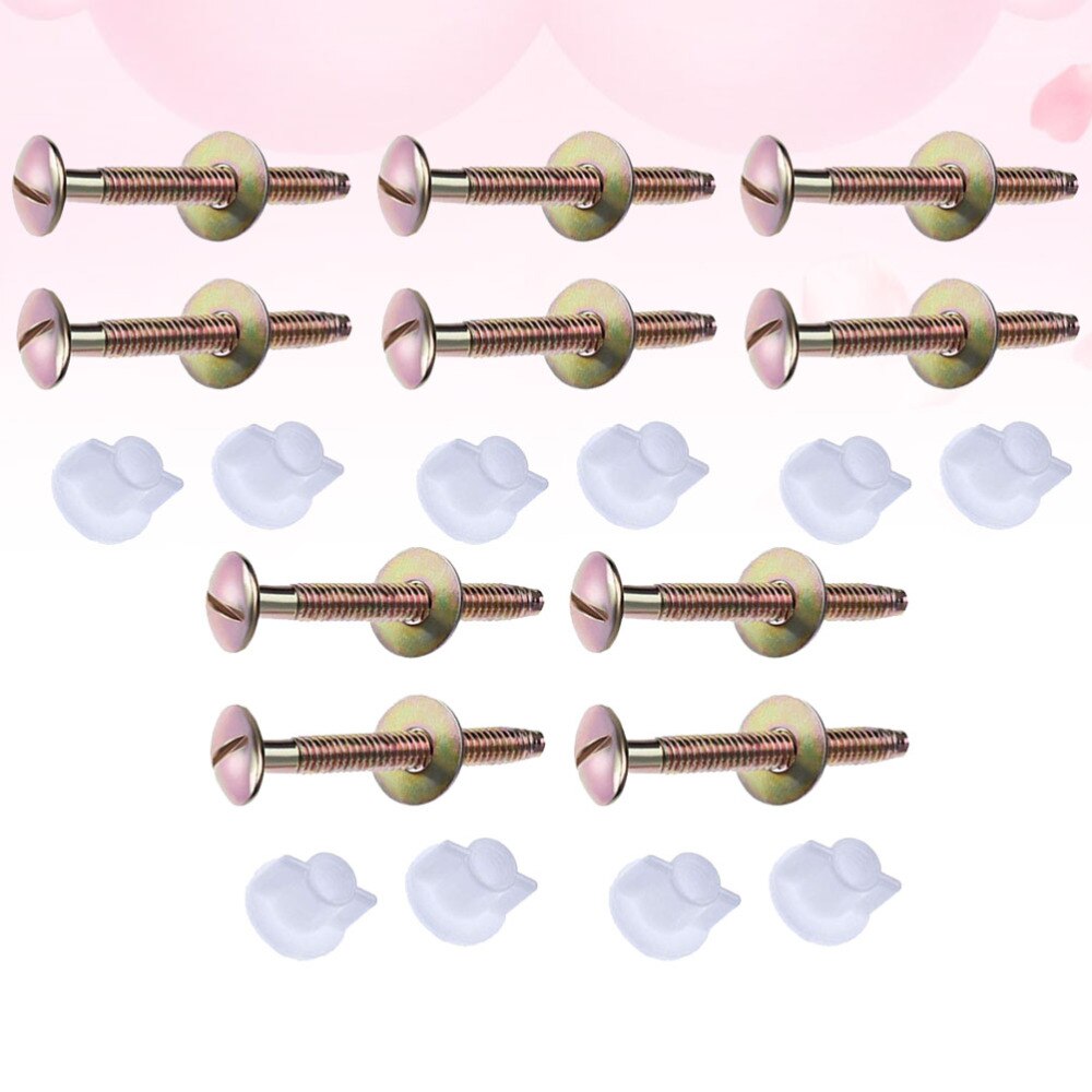 6pcs Toilet Bolt Toilet Tank Screw Fixing Bolt Fixed Fittings Toilet Screws Toilet Accessories with Nuts and Washers