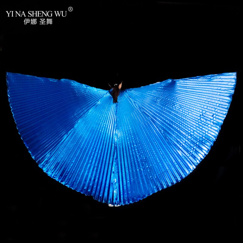 Alas de Isis para danza del vientre para adultos, accesorio para danza del vientre, bollwood, Oriental, egipcio, alas, disfraz sin palos, dorado: Royel blue