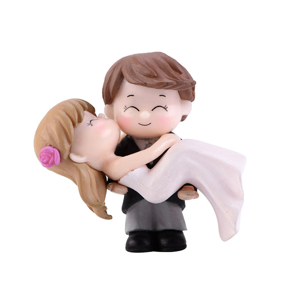 Mini park benk bestefar bestemor modell miniatyr plast hage statuer landskap hage dekor ornament skulpturer: 7