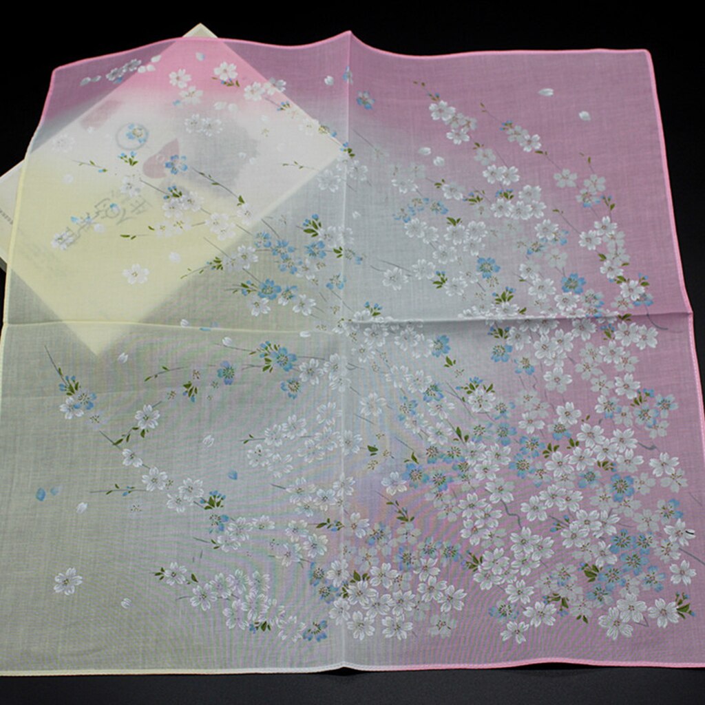 Mouchoir à fleurs en coton pour femmes | 2 pièces, motif Floral, imprimé Hankies, mariage, mariée, fleurs brodées, Hanky