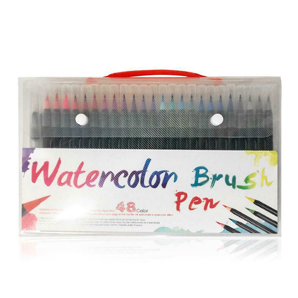 20/24/48 Color doble punta cepillo de plumas agua marcadores arte pintura Set de pluma de acuarela para la escuela TP899: 48 colors