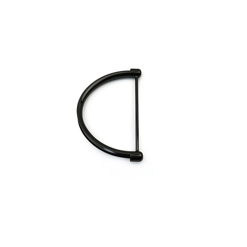 1Pcs Metal Bag Handle for Women Handbag Replacement Tote Handles D Shape Shoulder Bag Accessories: black
