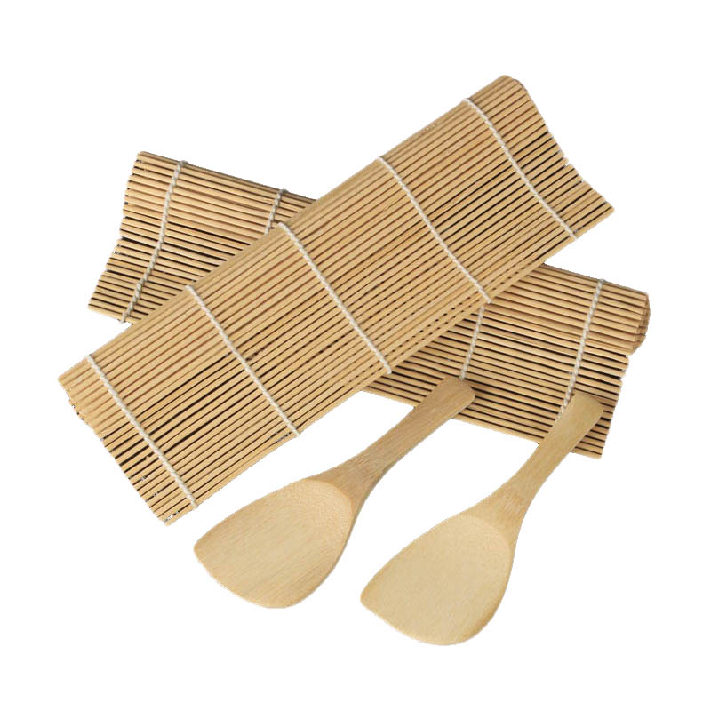 Herramientas para hacer Sushi, cuchara de Sushi, enrollable estera de bambú, rodillo de arroz Onigiri, rollo de pollo, utensilios de cocina, fabricante de mano, 1 Uds.