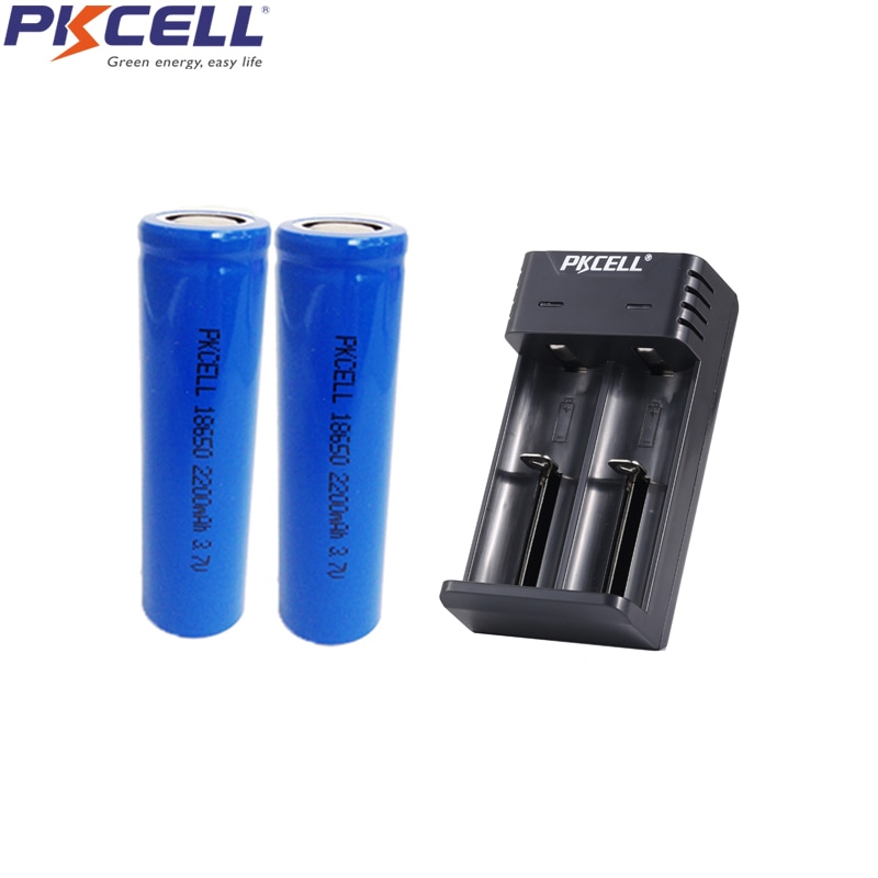 PKCELL ICR18650 3.7v li-ion Lithium Rechargeable Battery and charger for 18650 26650 21700 18350 AA AAA 3.7V lithium battery