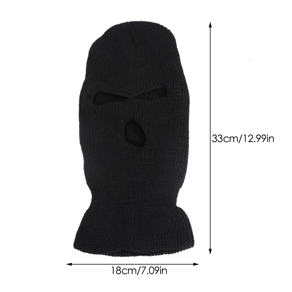 Ski Mask Knitted Face Cover Winter Balaclava Full Face Mask for Winter Outdoor Sports CS Winter Three 3 Hole Balaclava Knit Hat