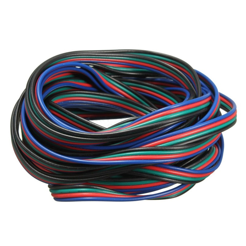 4 Pin Wire Extension Connector Cable Koord Voor LED RGB Strip 3528 5050 Connector Kleurrijke 5 M/10 M /20 M/50 M
