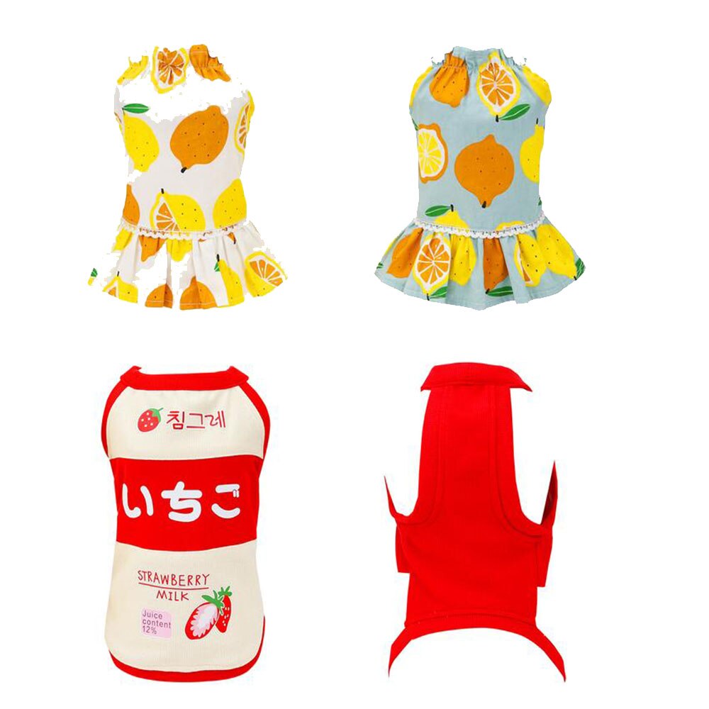 Summer Pet Printed Clothes For Dogs Floral Shirt Jackets Dog Coat Puppy Costume Cat Spring Clothing Pets Outfits