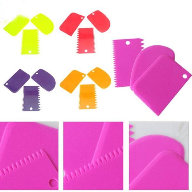 3PCS/set Pastry Dough Cutter Cake Bread Slicer Baking Pasty Tools Cake Scraper Spatula Blade