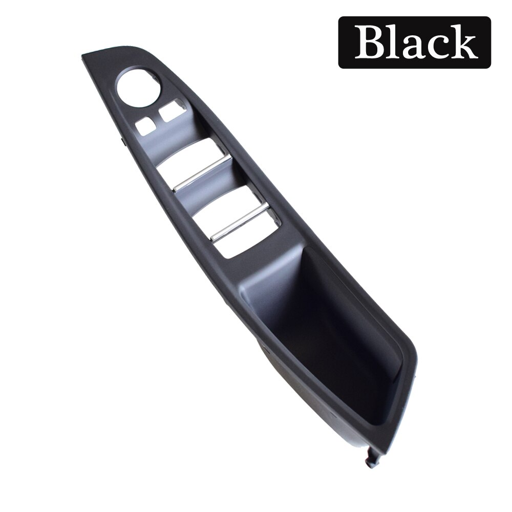 For Bmw 5 Series F10 F11 F18 Door Inner Handle Left Front Door Interior Door Panel Driver'S Seat Button Switch Frame Storage: Black-Panel