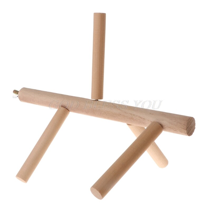 Perca de loro de 4 capas, juguete de etapas, escalera giratoria de madera Natural, jaula de pájaros, accesorios de periquito, columpio, juguete para hacer ejercicio,