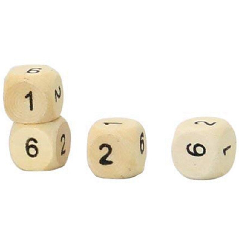 54 Pieces Wooden Block Stacking Game with Numbers and Dice