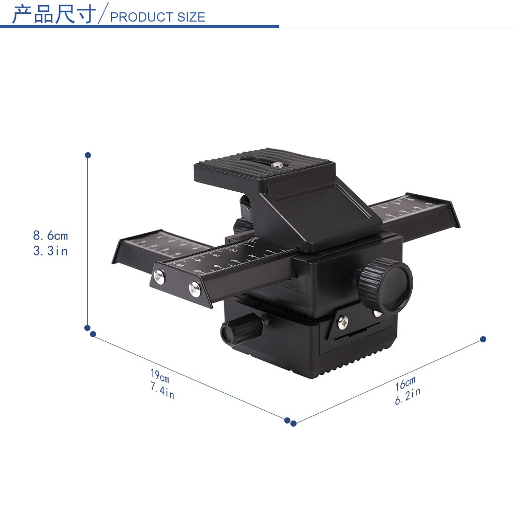 Macro Focusing Rail Slider Close-Up Shooting Tripod Head quick realease plate for DSLR Cameras