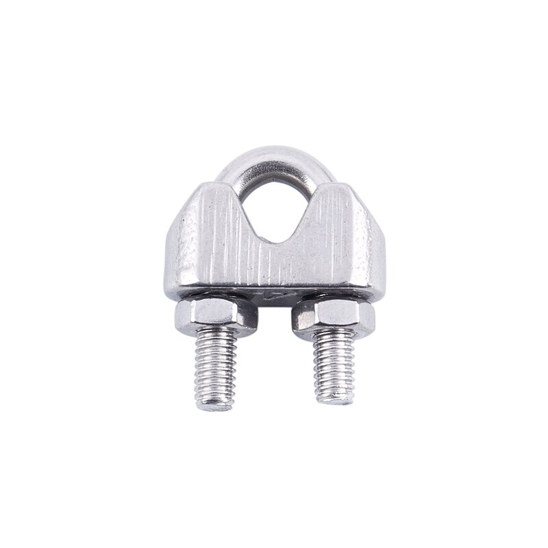4pcs Stainless Steel Cable Clip Saddle Clamp for 5/32 inch 4mm Wire Ropes