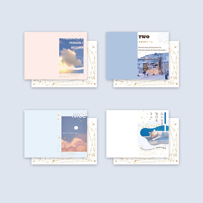 Stamping Greeting Card Envelope Set Series Blessing Message Letter Paper Envelopes School Office Stationery Supply: On Way