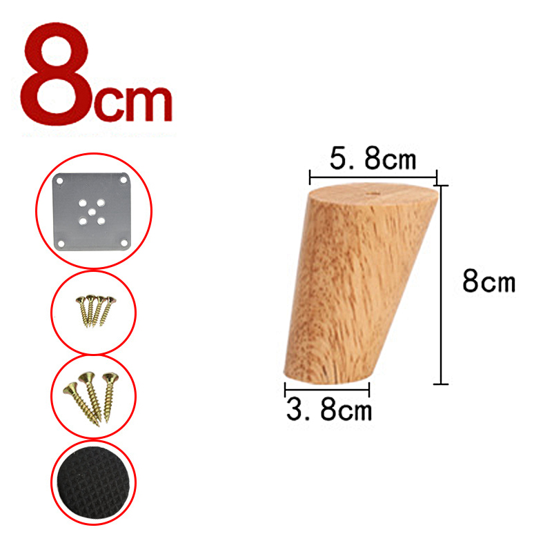 1Stck Möbel Beine Massivholz Sofa Ersatz Bein Für Sofa Bein Arche Holz Bein Stuhl erhöhen Möbel Fuß Kissen: wie Bild3