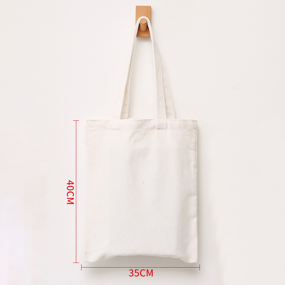 Große Kapazität Segeltuch Schulterhandtasche Falten umweltfreundliche Baumwoll-Tragetaschen Wiederverwendbare DIY-Umhängetasche Einkaufstasche Beige Weiß: Weiß