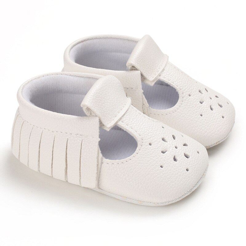 Baby Meisjes Schoenen Babyschoenen Pasgeboren Baby Mocassins Zachte Jongen Meisje Fringe Zachte Zolen Antislip Footwear Schoenen: White / 7-12 Months