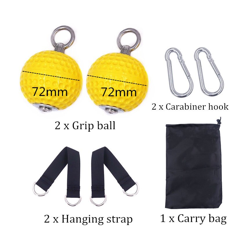 Sport Pull up Bar Power Ball Hold Grip Home Gym Exercise Equipment for Climbing Arm Back Muscles Grip Strength Training: 72mm set