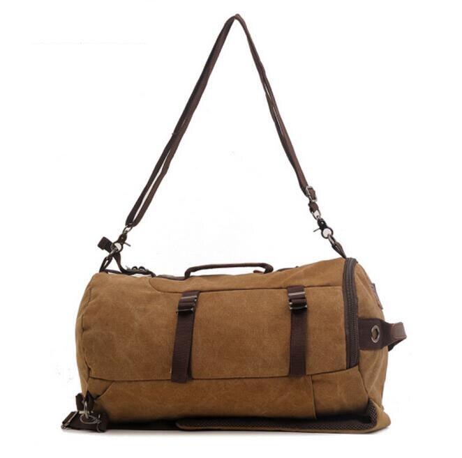 071717 men school student backpack double shoulder canvas bag