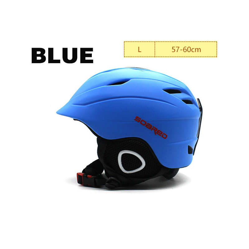 Adult Ski Helmet Unisex Winter Sports Helmets Breathable Skating Safety Protective Gear for Skateboard Roller Snowboard: Blue L