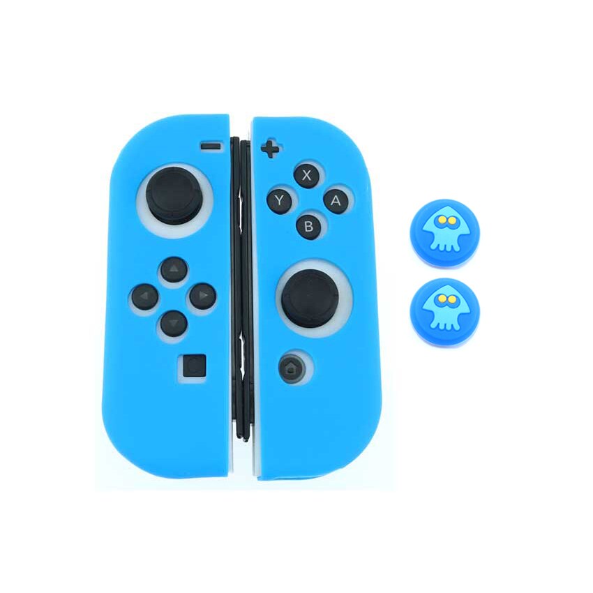 YuXi della Gomma di Silicone Copertura Della Cassa Della Pelle Per Nintend Interruttore Lite NS Gioia Con JoyCon Controller Con Thumb Stick Grip Joystick cap