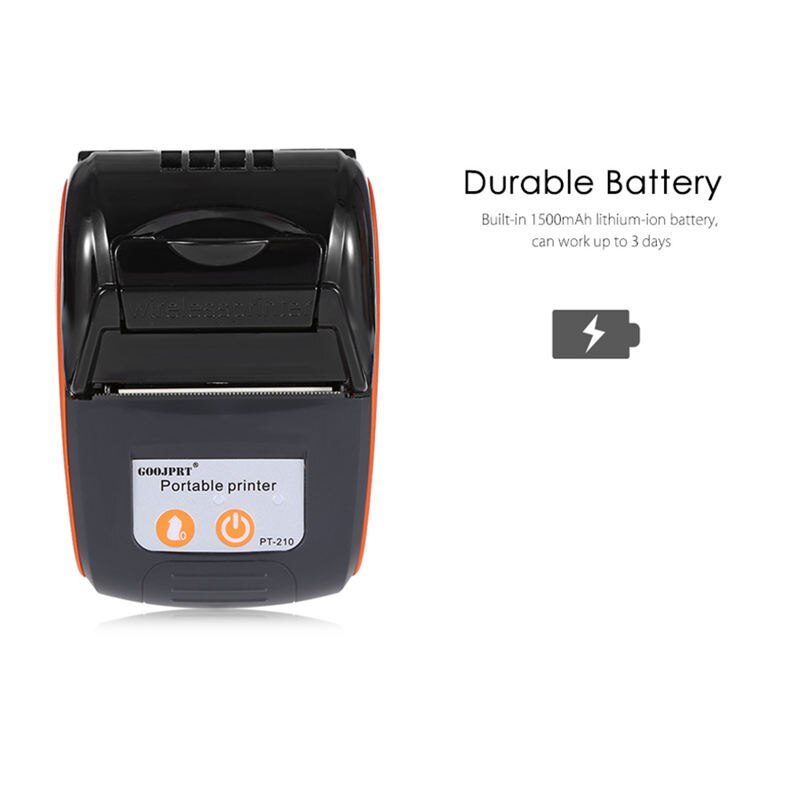 Goojprt Pt210 58Mm Bluetooth Thermal Printer Portable Wireless Receipt Machine For Windows Android Ios Eu Plug