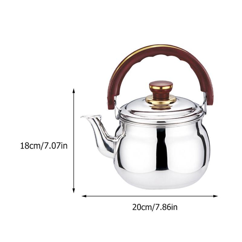 1pc Home Stainless Steel Teakettle Kitchen Whistle Boiling Water Kettle Thickening Sound Gas Gas Gas Induction Cooker Teapot