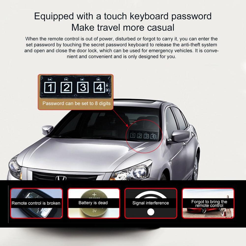 10 stk auto bil start stop motorsystem med tastatur pke nøglefri indgang motor alarmsystem sæt adgangskode åben / luk dør