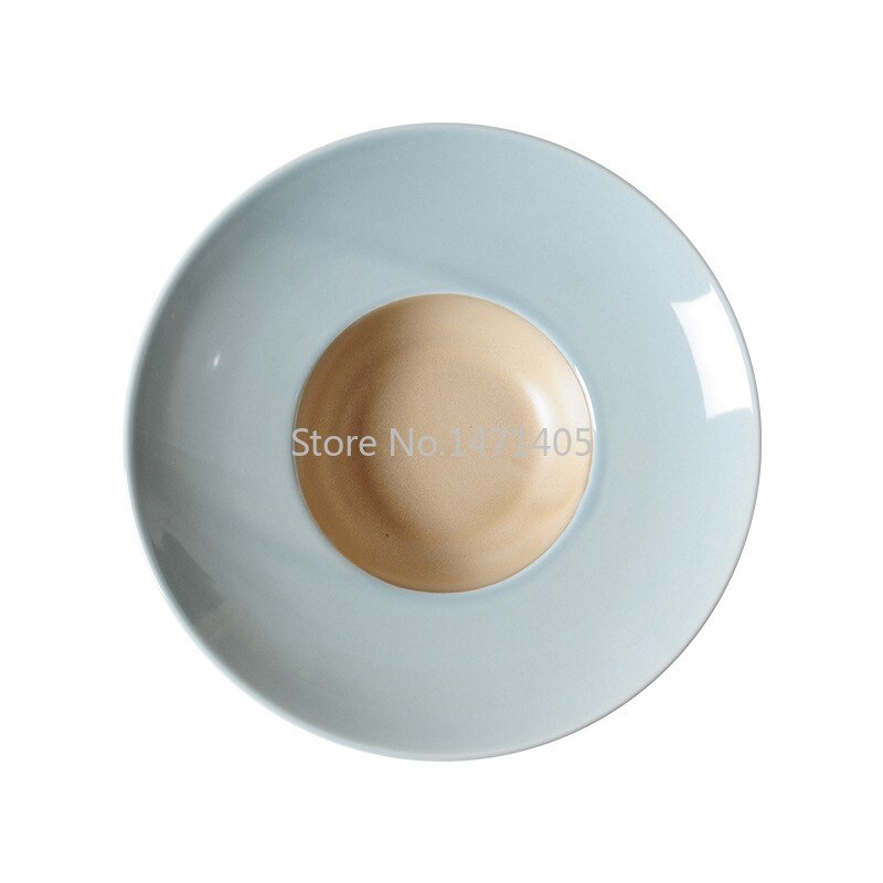 Straw Hat Plate Thick Soup Plate Bowl Western Restaurant Fruit Salad Soup Plate Deep Plate Flying Saucer Plate Straw Hat Bowl