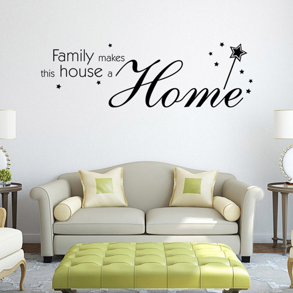 Wall Stickers Decal Home Decor Living Room Letter Quote Removable Vinyl Mural Letters Words Art Family for Wall 26: Default Title