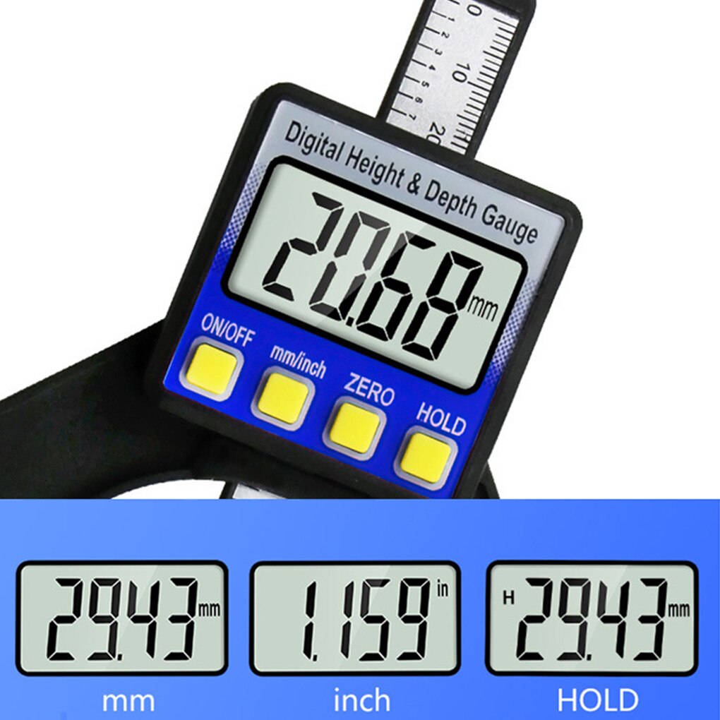 Digital depth gauge LCD height gauge calibrators with magnetic feet for router tables woodworking measuring tools