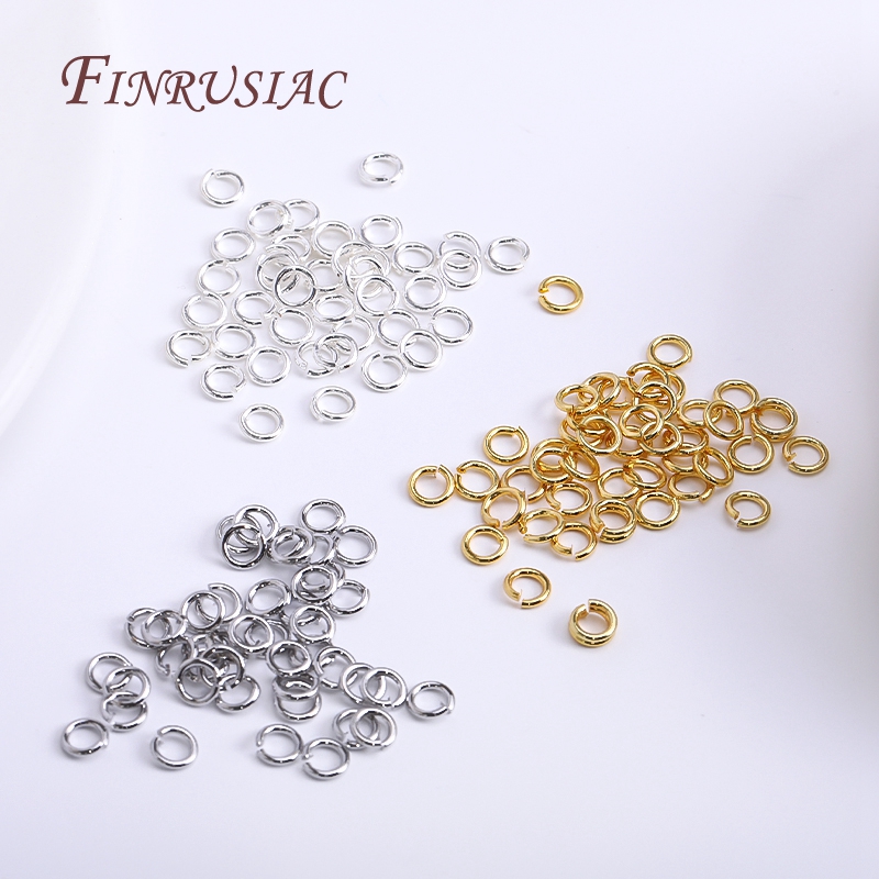 200 teile/los 18K Gold Überzogene Offene Biegeringe , Durcheinander Metall Teilt Ringe Verbindungsringe Für Schmuck Machen Liefert